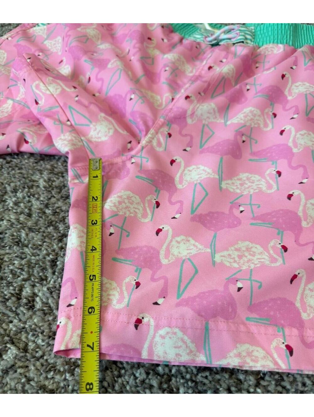 Matilda Jane Enchanted Garden Flamingo Swim Trunks Men's Size XXL - Picture 8 of 10